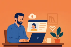 Productividad del home office con internet de fibra óptica